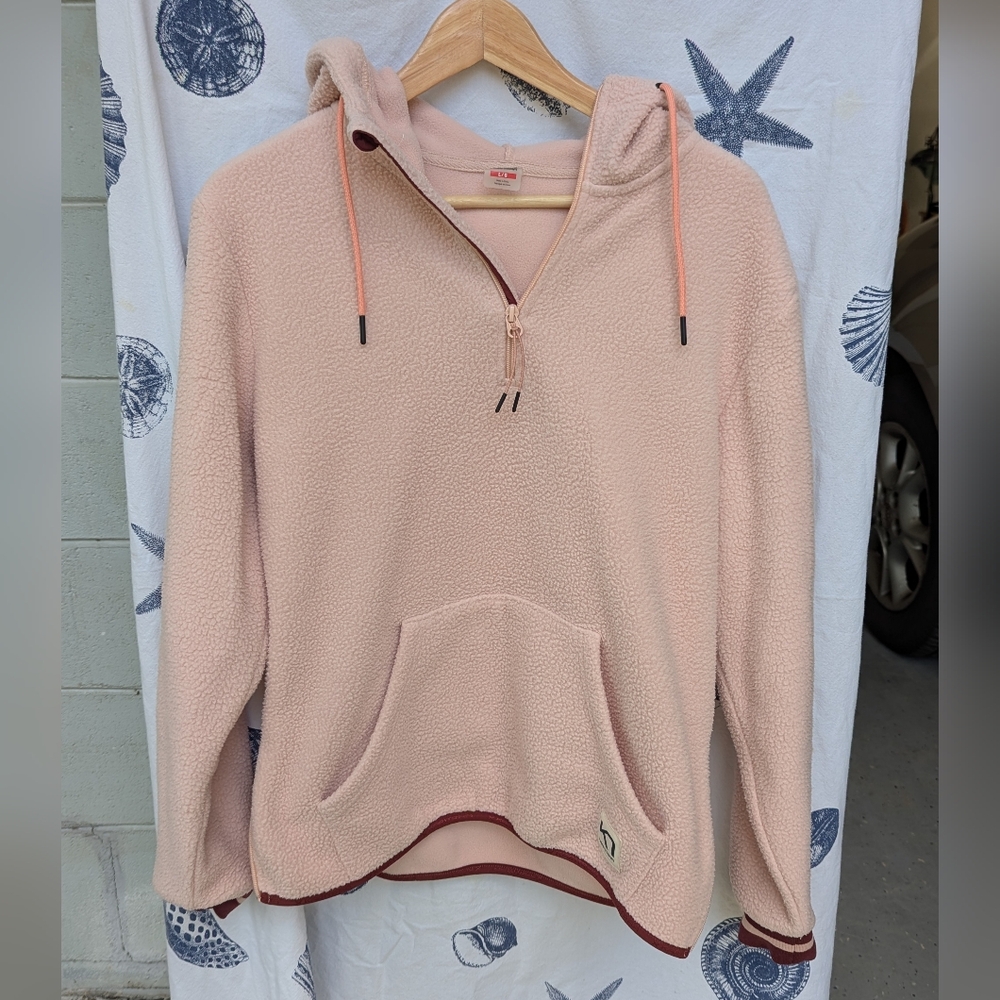 Kari Traa Rothe Hoodie Half Zip Pink Size Large